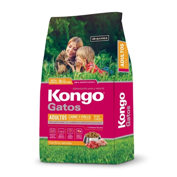 Kongo Gatos Adultos sabor Carne y Pollo