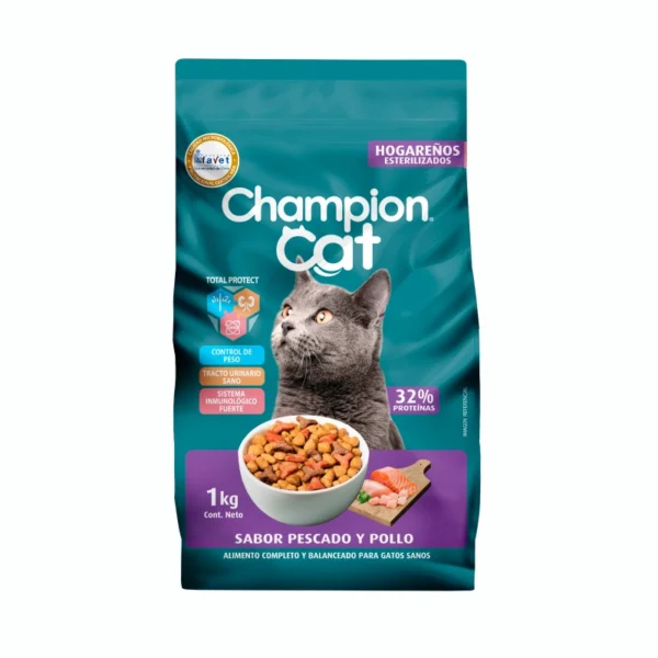 Champion Cat Hogareños Esterilizados Pescado & Pollo