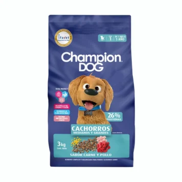 Champion Dog Cachorros Medianos y Grandes Carne & Pollo