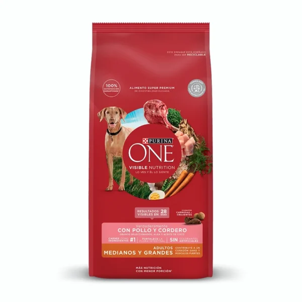 Purina One Adultos Medianos & Grandes Pollo y Cordero